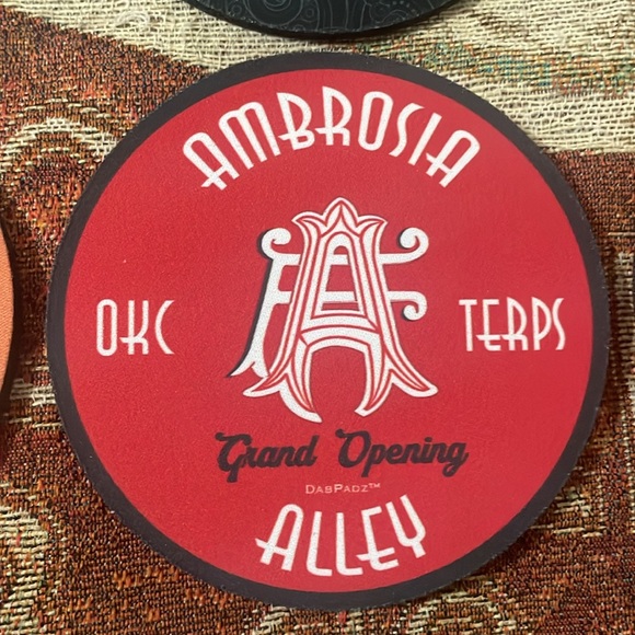 Lot of 11 APOTHECARY EXTRACTS 5” Coasters OKC Terps Ambrosia Alley Neoprene - Picture 3 of 9